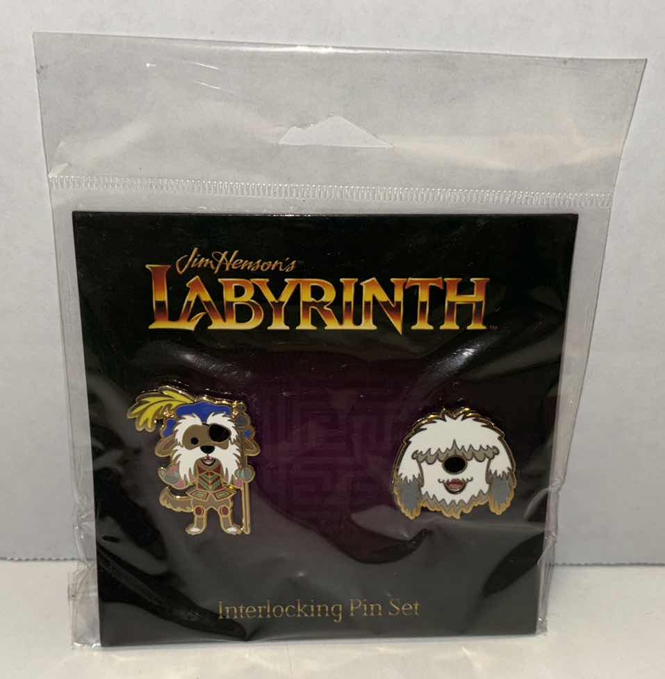 Photo 1 of NEW LITTLE SHOP OF PINS JIM HENSON’S LABYRINTH SIR DIDYMUS & AMBROSIUS INTERLOCKING PIN SET