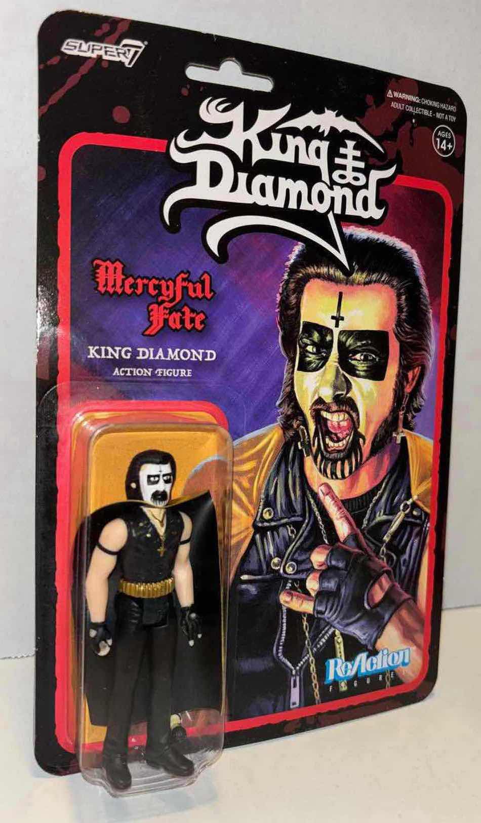 Photo 1 of NEW SUPER7 REACTION FIGURES KING DIAMOND ACTION FIGURE, “MERCYFUL FATE KING DIAMOND”
