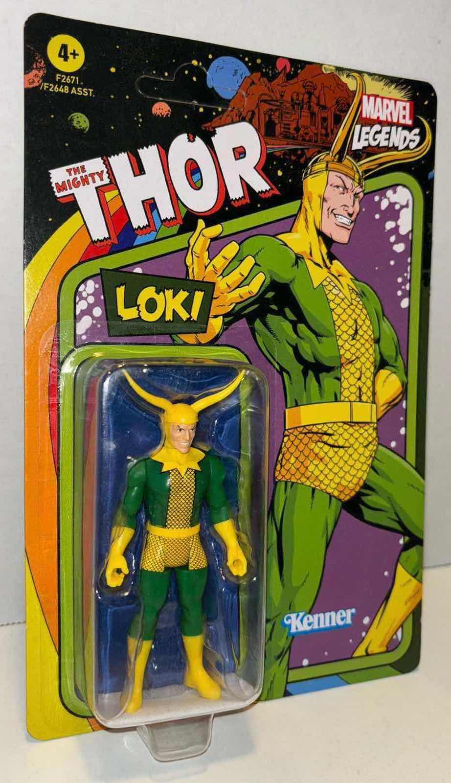 Photo 1 of NEW HASBRO KENNER MARVEL LEGENDS 3.75” ACTION FIGURE, THE MIGHTY THOR “LOKI”