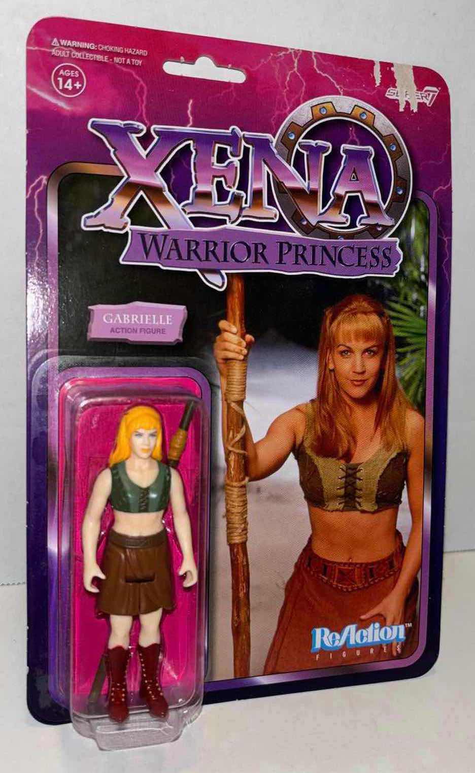 Photo 1 of NEW SUPER7 REACTION FIGURES 3.75” ACTION FIGURE, XENA WARRIOR PRINCESS “GABRIELLE”