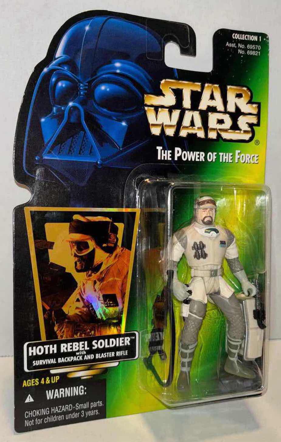 Photo 1 of NEW KENNER STAR WARS THE POWER OF THE FORCE ACTION FIGURE, HOTH REBEL SOLDIER W SURVIVAL BACKPACK & BLASTER RIFLE (1)
