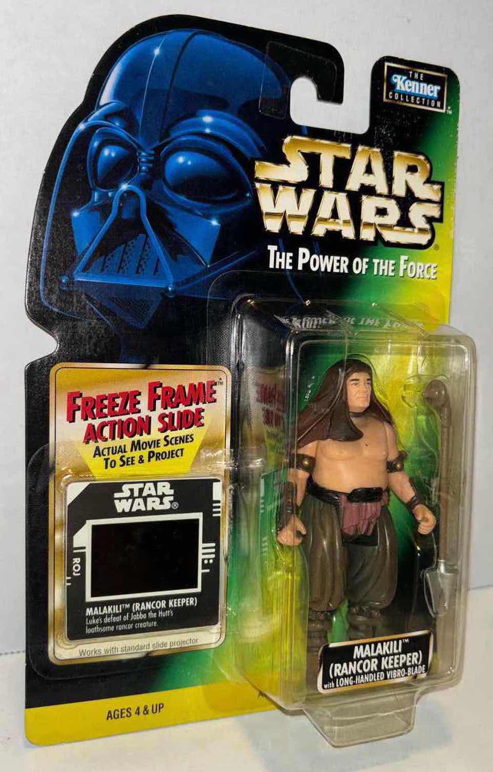 Photo 1 of NEW KENNER STAR WARS THE POWER OF THE FORCE ACTION FIGURE, MALAKILI (RANCOR KEEPER) W LONG-HANDLED VIBRO-BLADE (1)