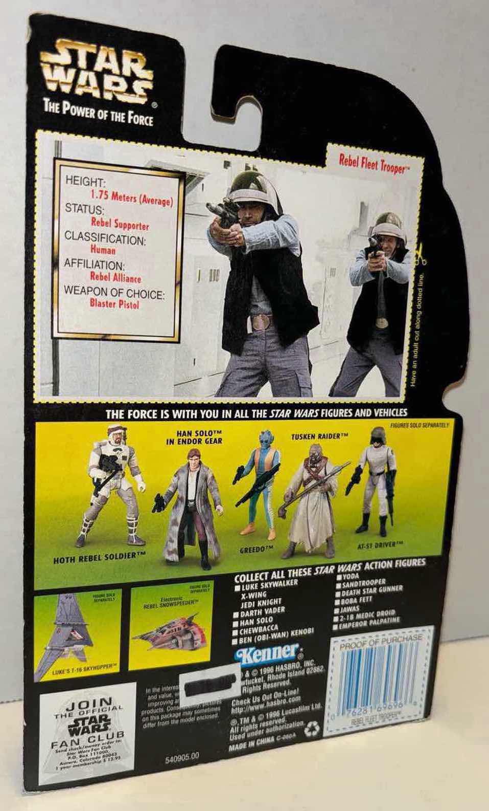 Photo 2 of NEW KENNER STAR WARS POWER OF THE FORCE ACTION FIGURE, REBEL FLEET TROOPER W BLASTER PISTOL & RIFLE (1)