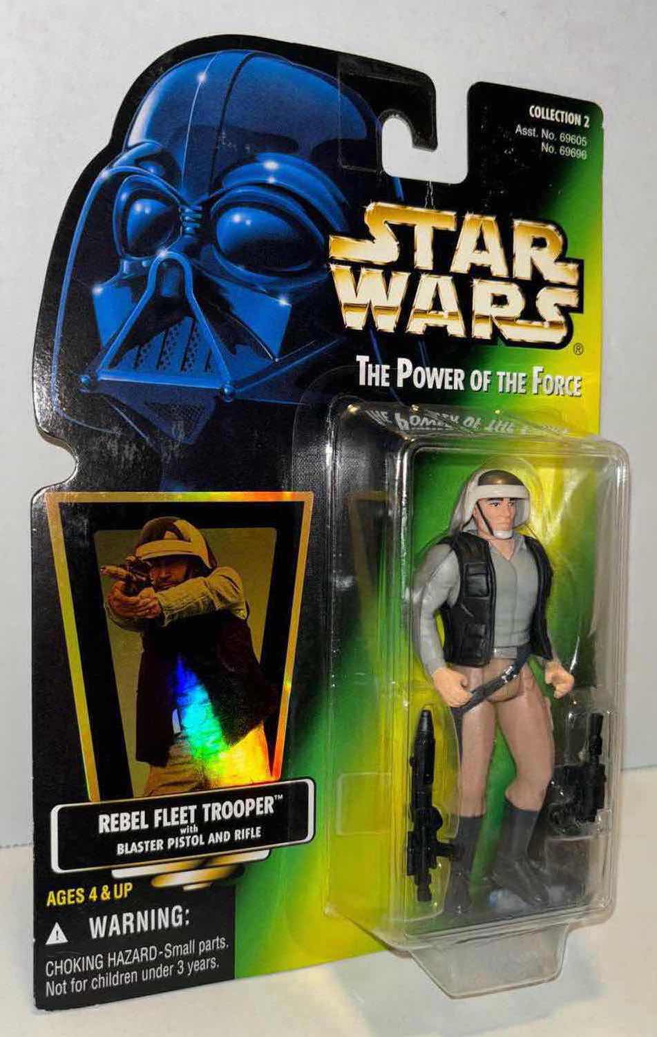 Photo 1 of NEW KENNER STAR WARS POWER OF THE FORCE ACTION FIGURE, REBEL FLEET TROOPER W BLASTER PISTOL & RIFLE (1)