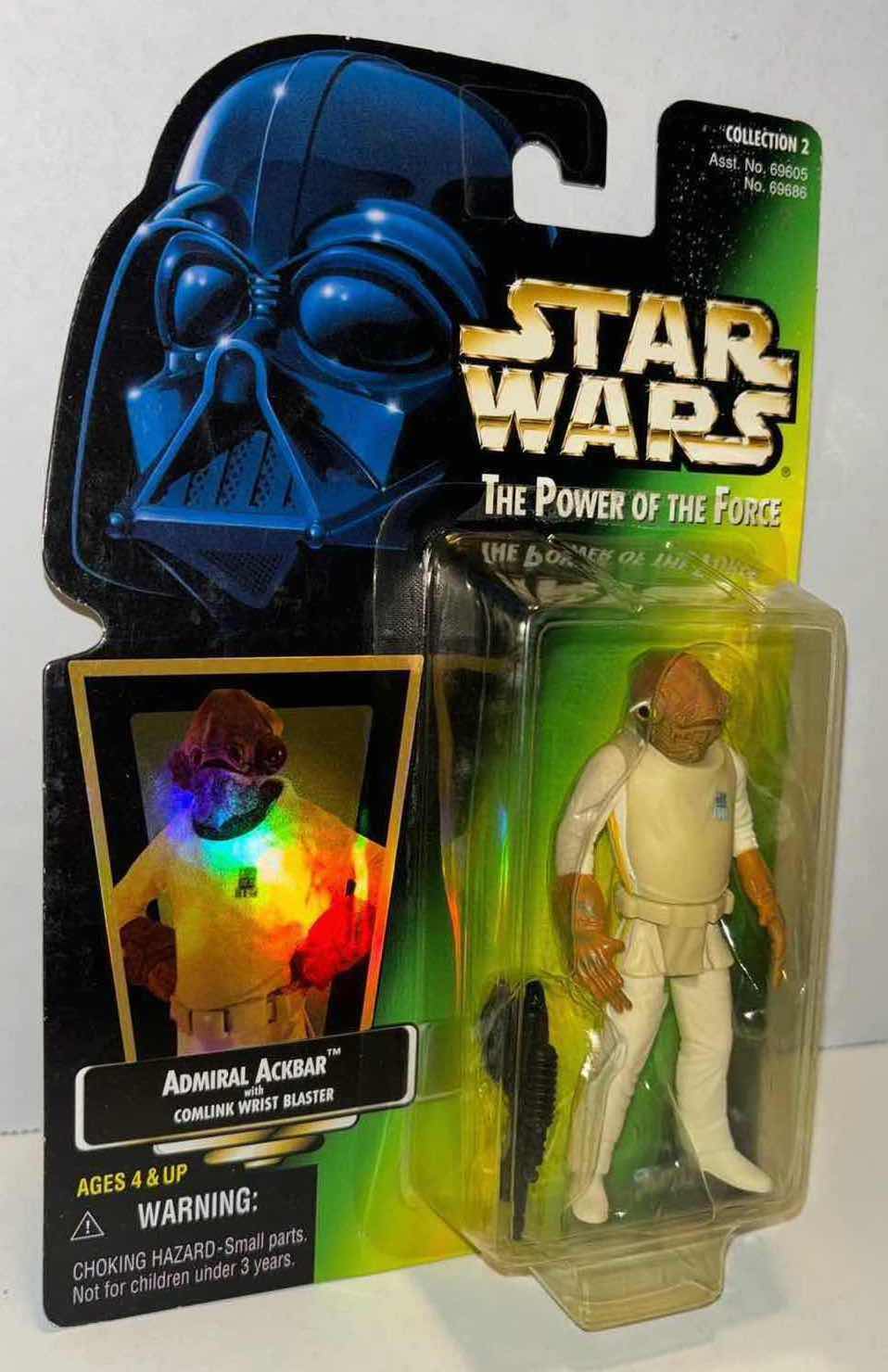 Photo 1 of NEW KENNER STAR WARS POWER OF THE FORCE ACTION FIGURE, ADMIRAL ACKBAR W COMLINK WRIST BLASTER (1)