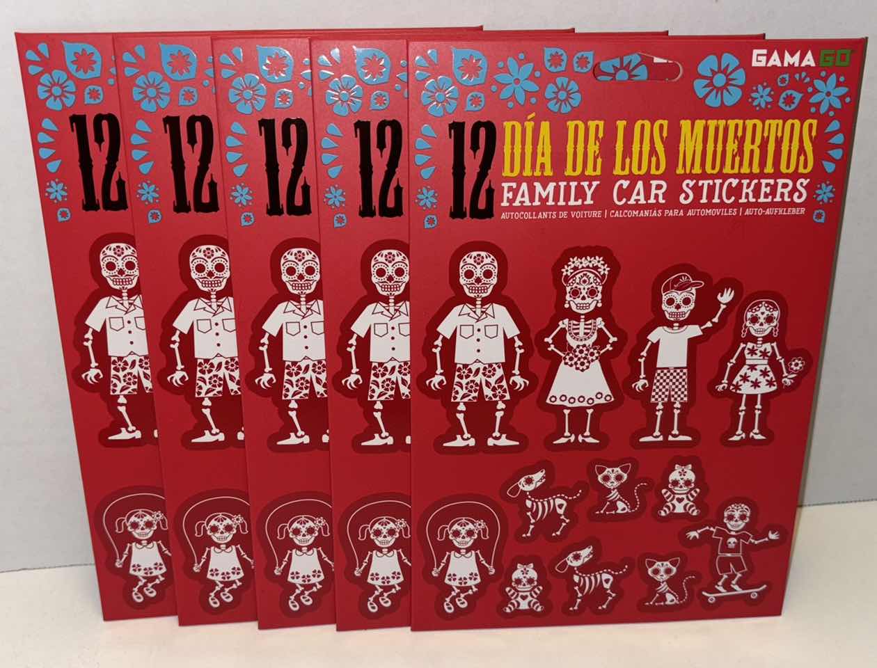 Photo 1 of NEW 5-PACK GAMA GO 12 DÍA DE LOS MUERTOS FAMILY CAR STICKERS PACK