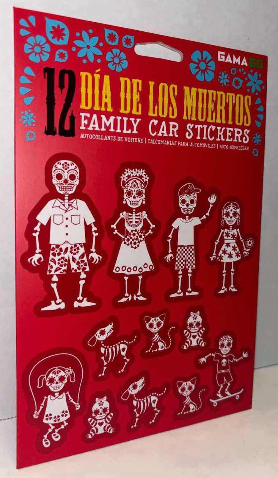 Photo 2 of NEW 5-PACK GAMA GO 12 DÍA DE LOS MUERTOS FAMILY CAR STICKERS PACK