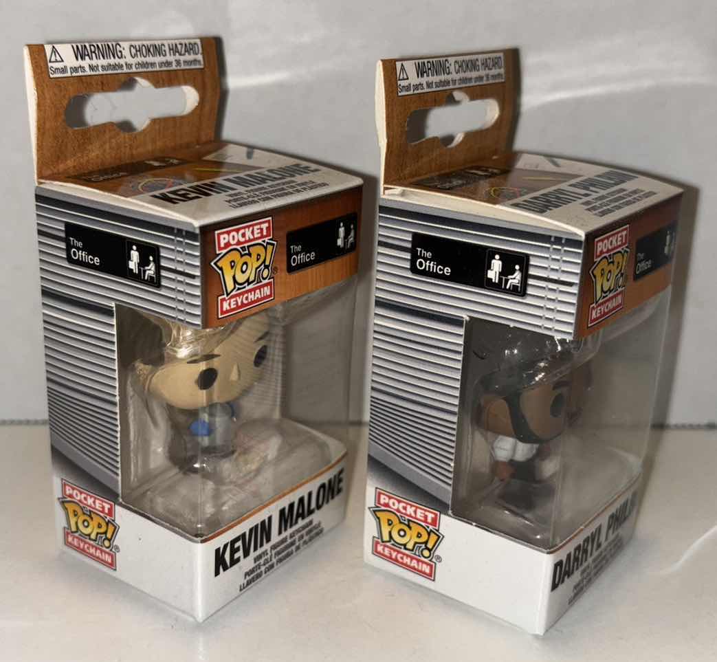 Photo 2 of NEW 2-PACK FUNKO POP! POCKET KEYCHAIN, THE OFFICE “ DARRYL PHILBIN” & “KEVIN MALONE”