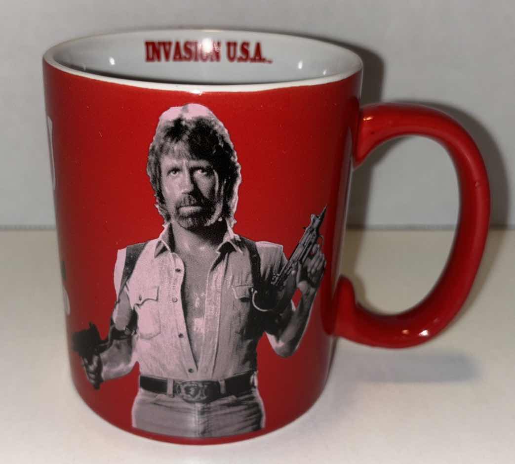 Photo 1 of NEW SD TOYS TOUGH GUY INVASION U.S.A. CHUCK NORRIS “SEE YOU IN HELL” CERAMIC MUG