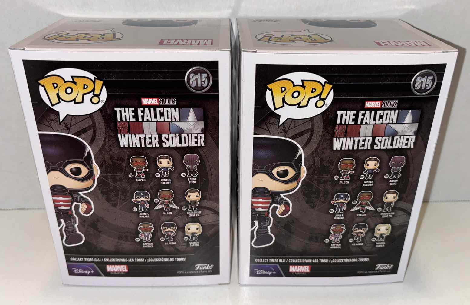 Photo 4 of NEW 2-PACK FUNKO POP! MARVEL STUDIOS VINYL FIGURE, THE FALCON AND THE WINTER SOLDIER #815 US AGENT