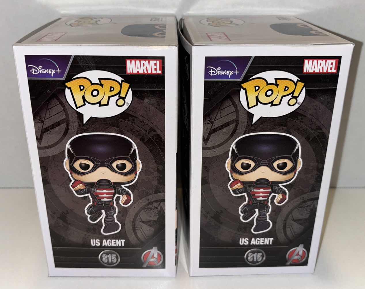 Photo 2 of NEW 2-PACK FUNKO POP! MARVEL STUDIOS VINYL FIGURE, THE FALCON AND THE WINTER SOLDIER #815 US AGENT