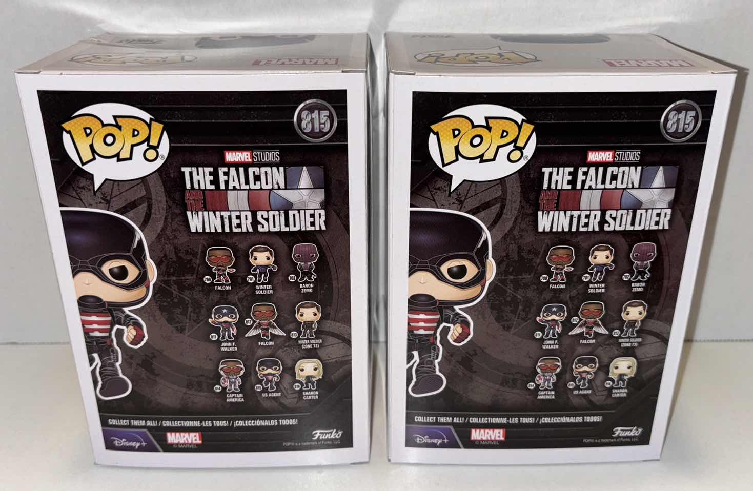 Photo 3 of NEW 2-PACK FUNKO POP! MARVEL STUDIOS VINYL FIGURE, THE FALCON AND THE WINTER SOLDIER #815 US AGENT