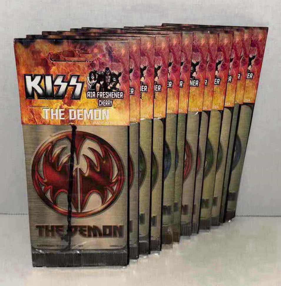 Photo 1 of NEW 12-PACK KISS4SALE.COM KISS AIR FRESHENERS, THE DEMON, THE CATMAN, THE SPACEMAN (CHERRY, GREEN APPLE & FRESH SCENT)