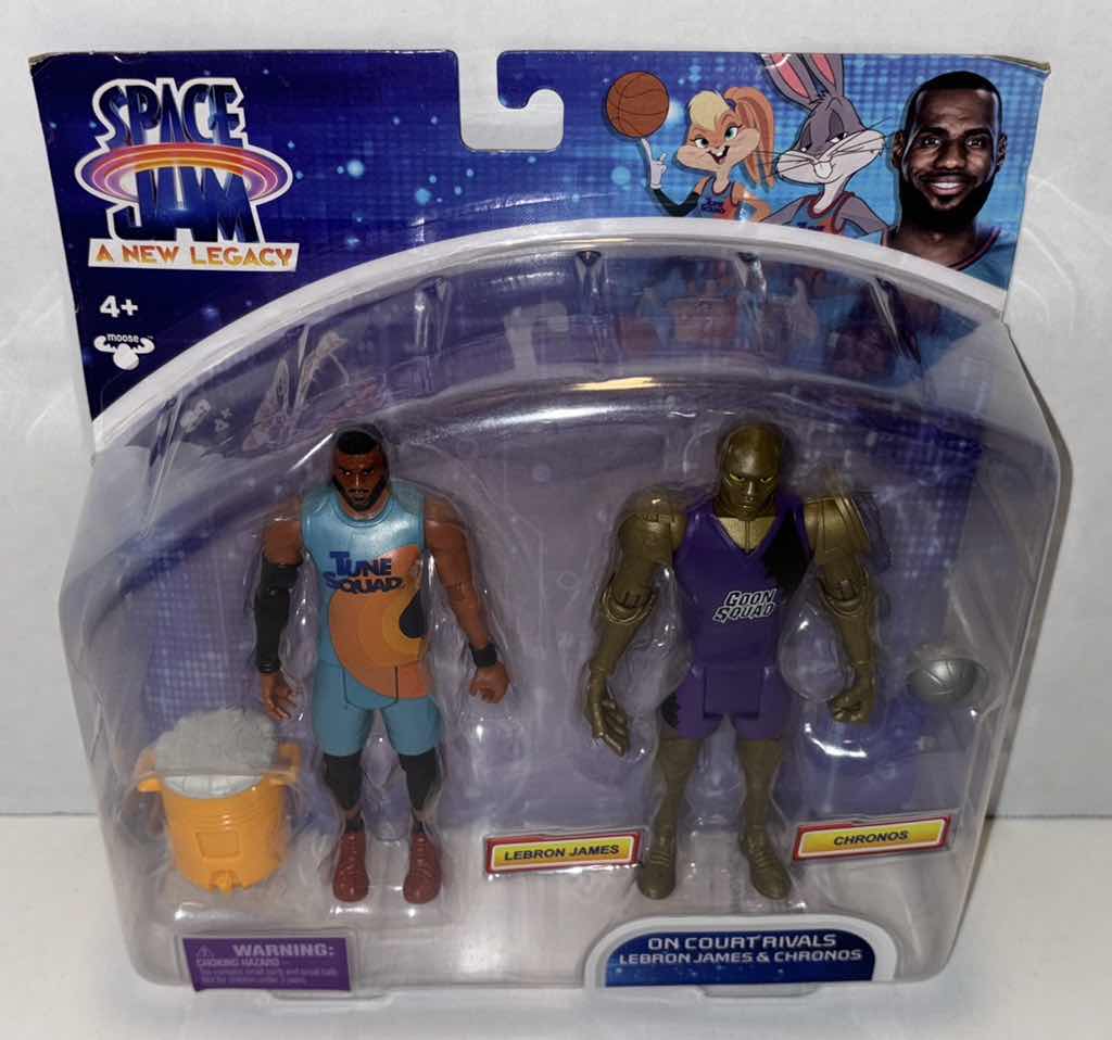 Photo 3 of NEW 3-PACK MOOSE TOYS SPACE JAM A NEW LEGACY ACTION FIGURES & ACCESSORIES, “TASMANIAN DEVIL & THE BROW”, “LEBRON JAMES & CHRONOS” & “LOLA BUNNY & WET/FIRE”