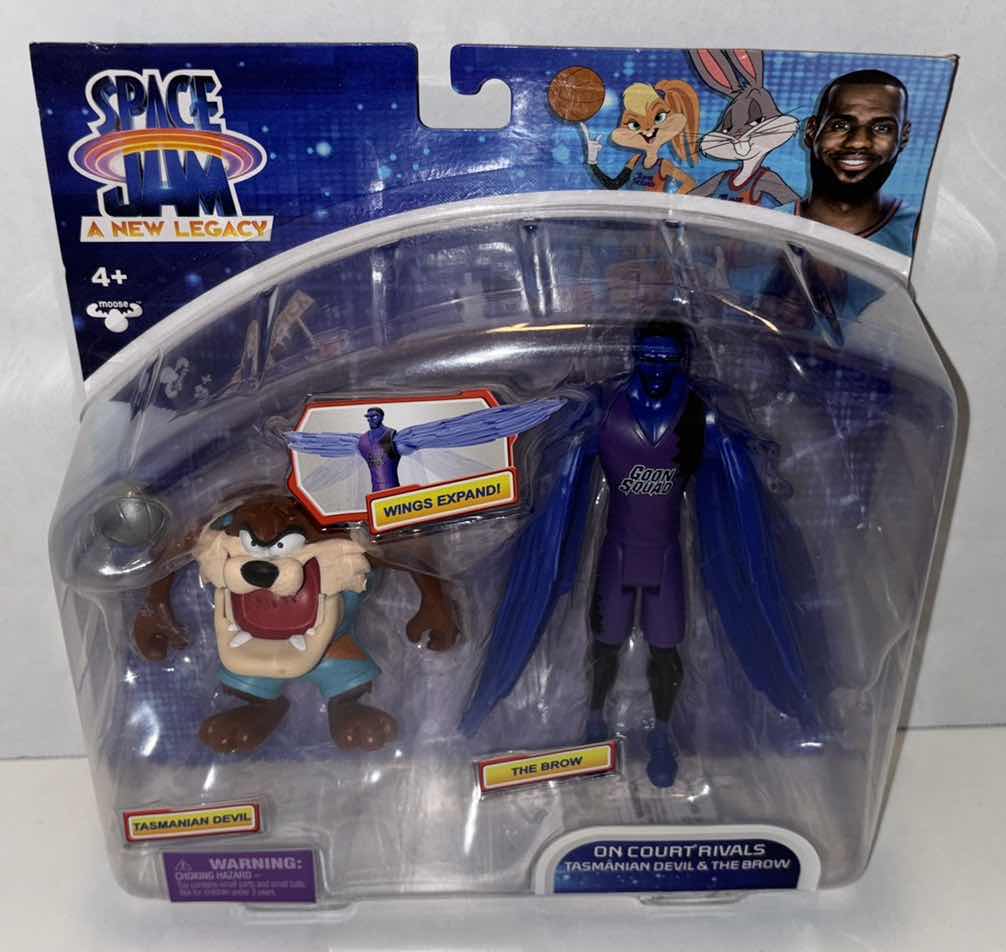 Photo 2 of NEW 3-PACK MOOSE TOYS SPACE JAM A NEW LEGACY ACTION FIGURES & ACCESSORIES, “TASMANIAN DEVIL & THE BROW”, “LEBRON JAMES & CHRONOS” & “LOLA BUNNY & WET/FIRE”