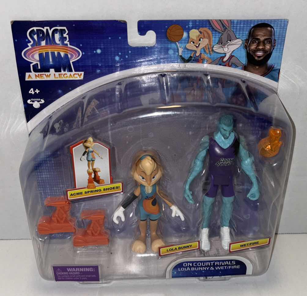 Photo 4 of NEW 3-PACK MOOSE TOYS SPACE JAM A NEW LEGACY ACTION FIGURES & ACCESSORIES, “TASMANIAN DEVIL & THE BROW”, “LEBRON JAMES & CHRONOS” & “LOLA BUNNY & WET/FIRE”