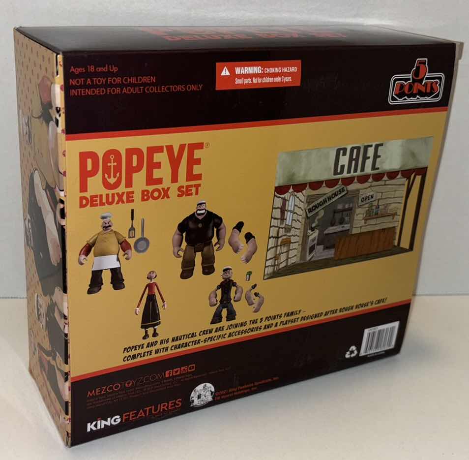 Photo 4 of NEW MEZCO TOYZ 5 POINTS POPEYE DELUXE BOX SET (1)