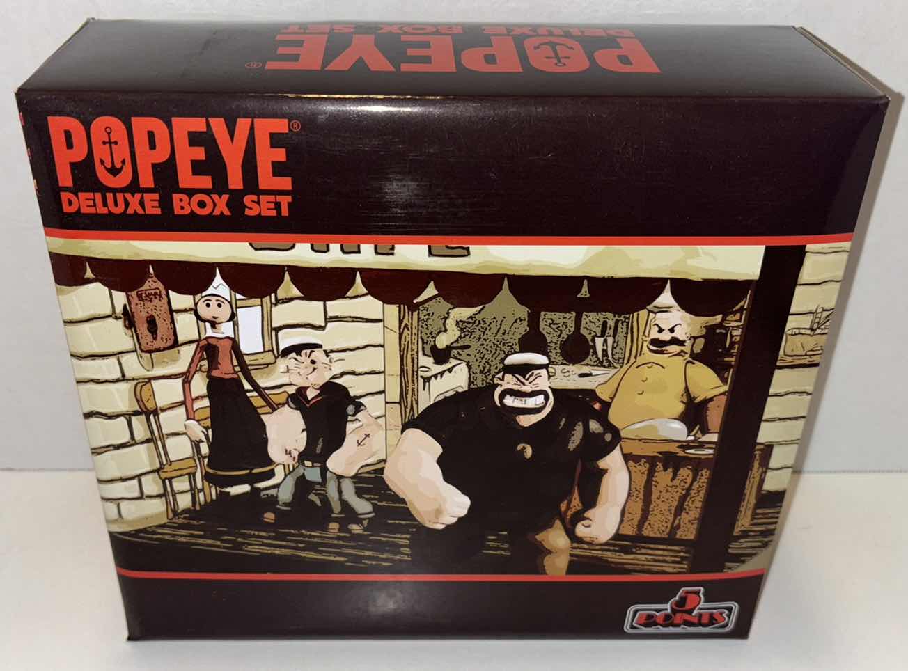 Photo 2 of NEW MEZCO TOYZ 5 POINTS POPEYE DELUXE BOX SET (1)