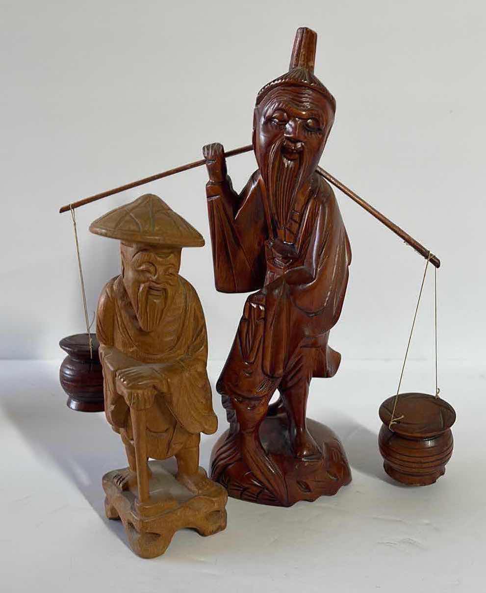 Photo 1 of VINTAGE ASIAN HAND-CARVED WOODEN WISE MEN