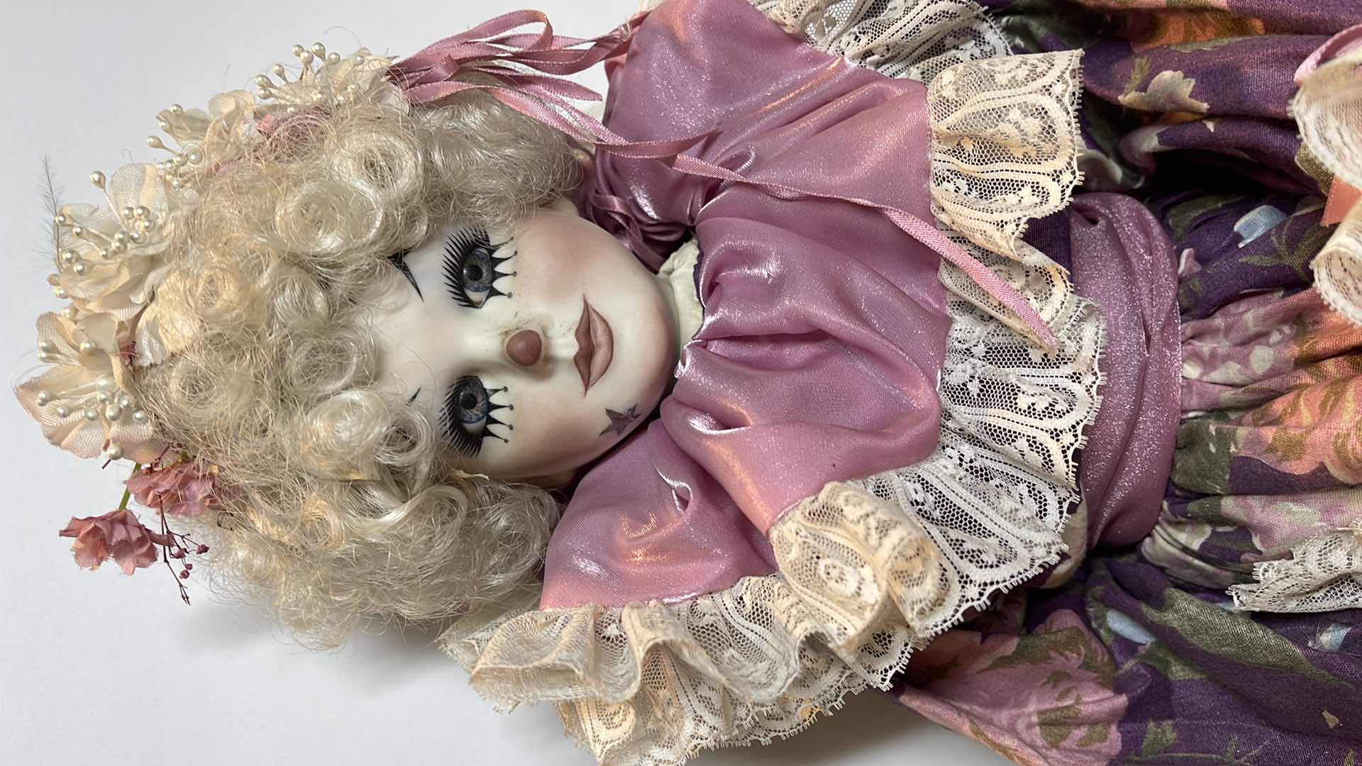 Photo 3 of VINTAGE PORCELAIN CLOWN DOLLS