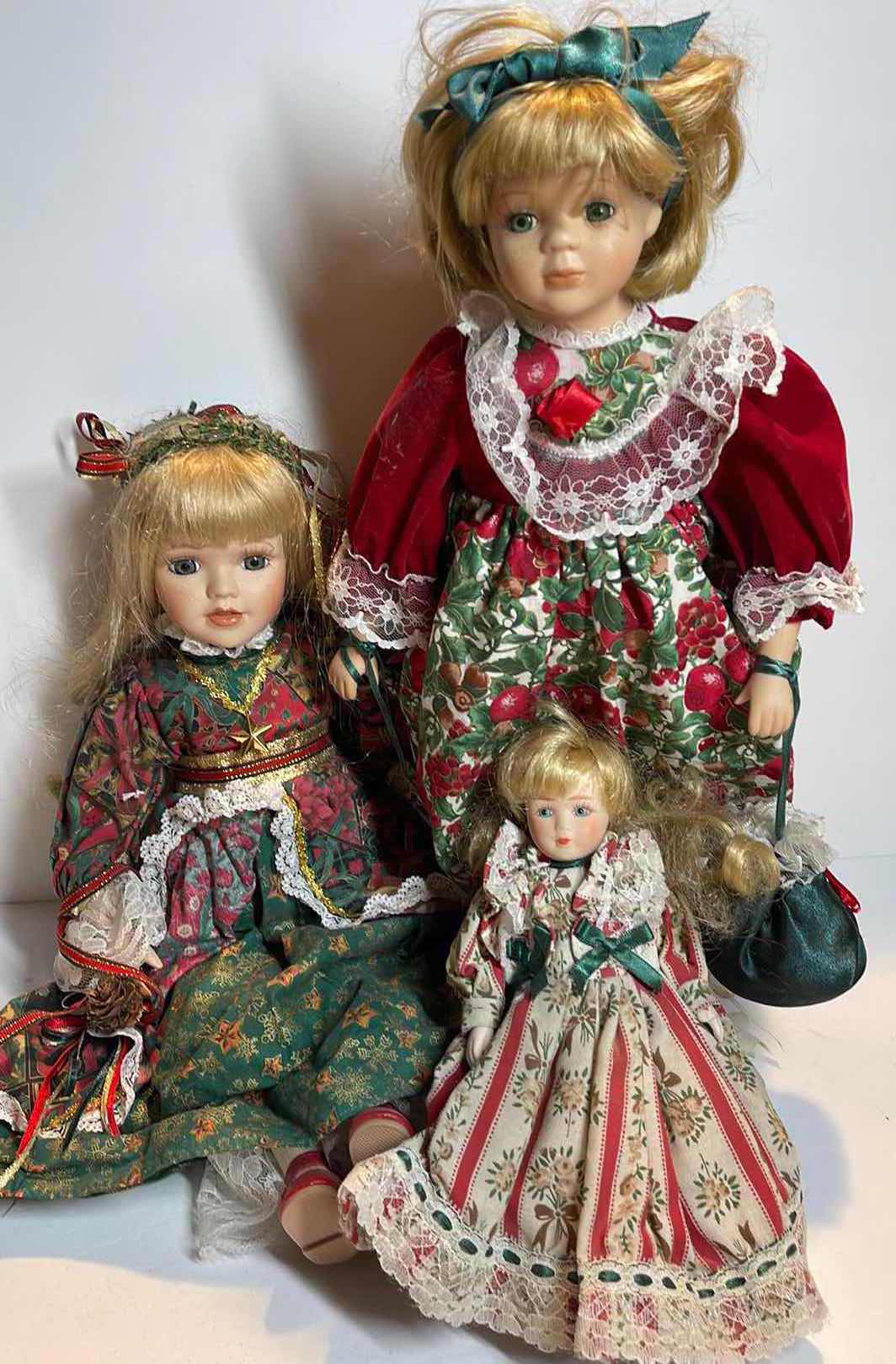 Photo 1 of VINTAGE PORCELAIN CHRISTMAS DOLLS