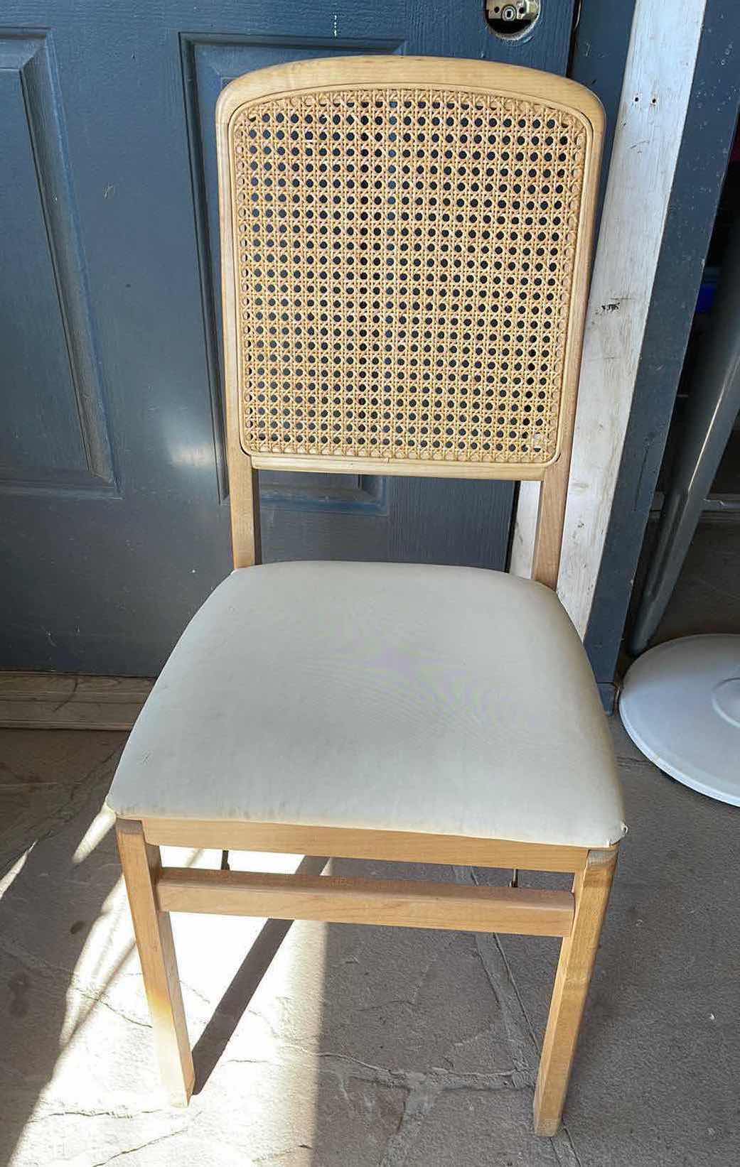 Photo 1 of MCM FOLDING SOLID WOOD SIDE CHAIR WITH w/ CAIN BACK