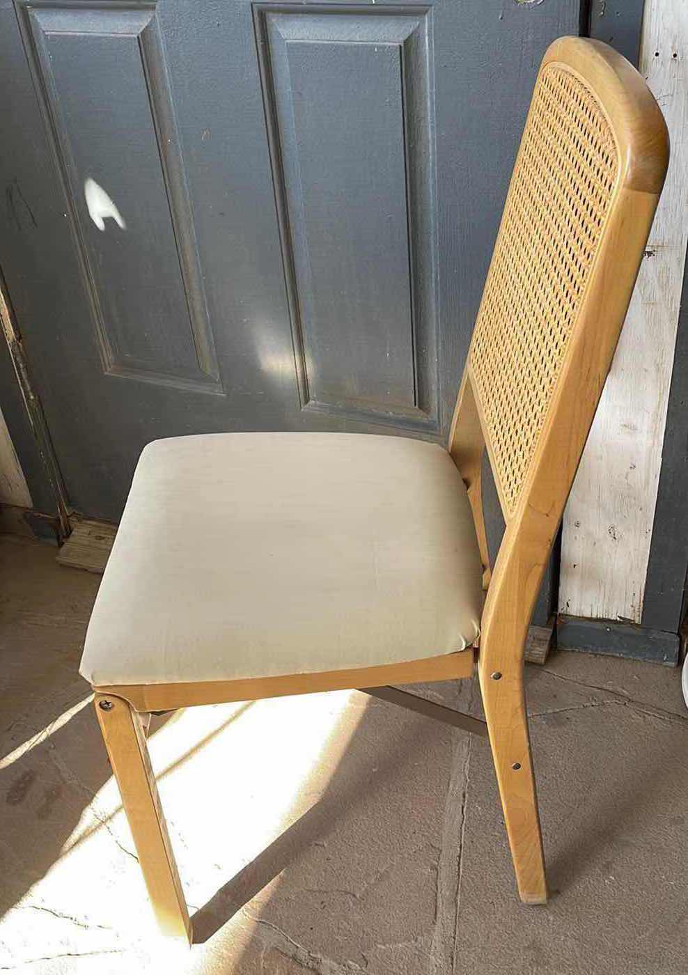 Photo 2 of MCM FOLDING SOLID WOOD SIDE CHAIR WITH w/ CAIN BACK