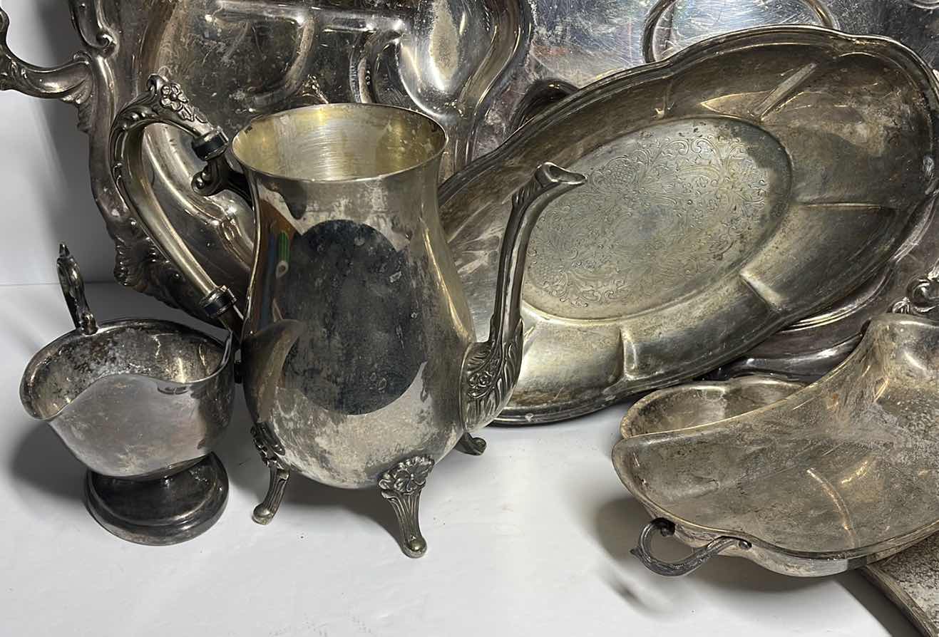 Photo 2 of COLLECTION OF SILVER PLATE ITEMS