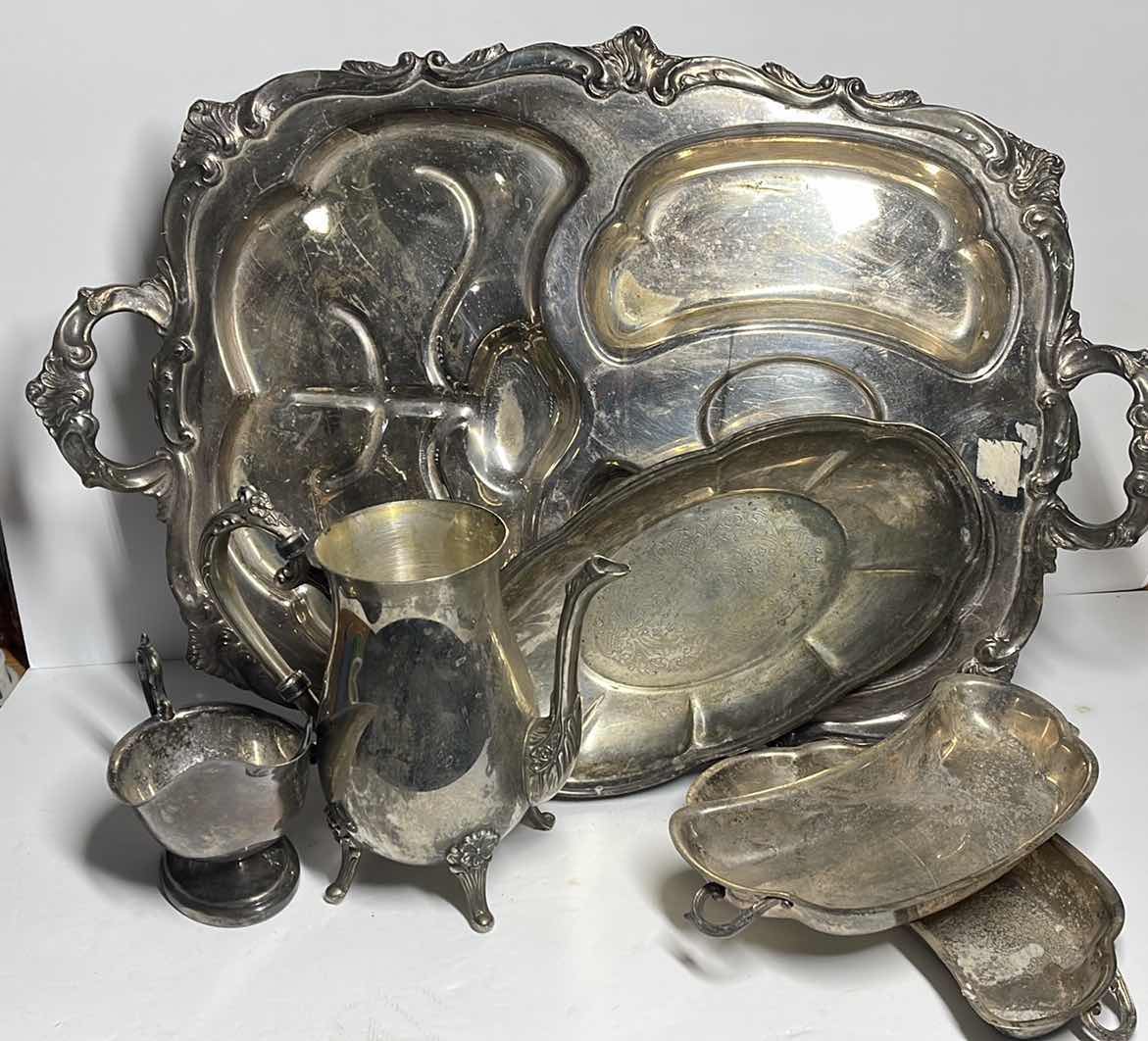 Photo 1 of COLLECTION OF SILVER PLATE ITEMS