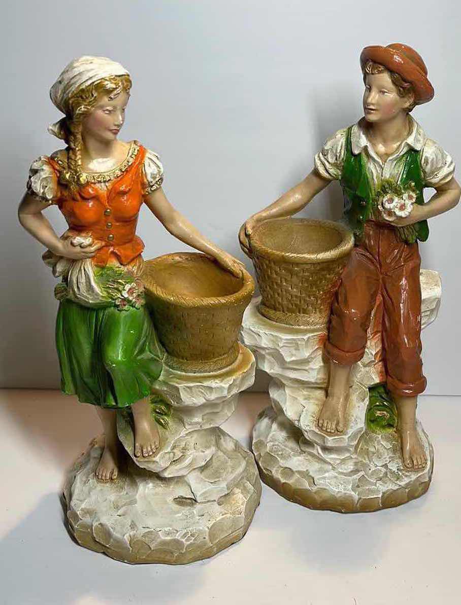 Photo 1 of VINTAGE UNIVERSAL STATUARY STAUES GIRL AND BOY