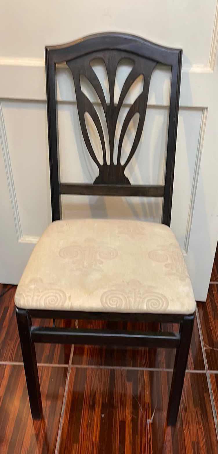 Photo 1 of VINTAGE QUEEN ANNE FOLDING CHAIR - MORE IN AUCTION
