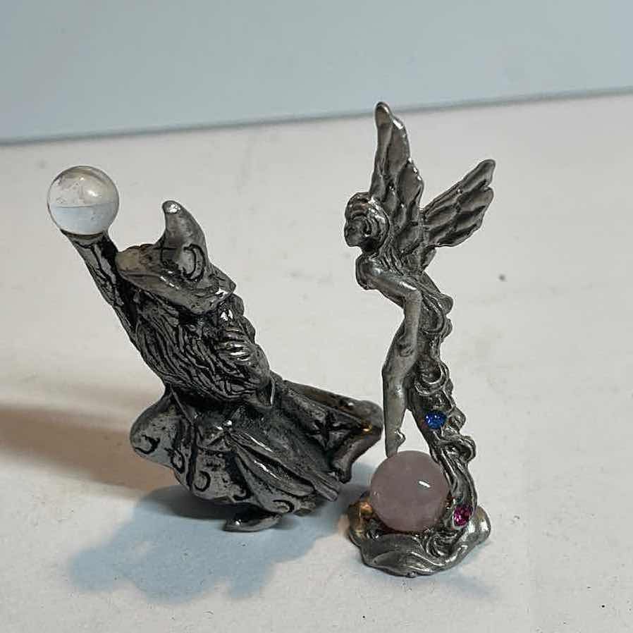 Photo 3 of RAWCLIFFE 1980’S PEWTER LIGHTHOUSE/ FAIRY & WIZARD 