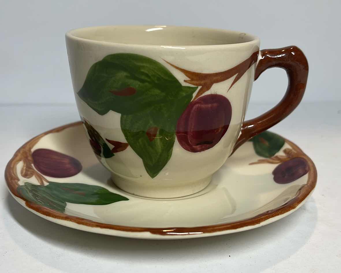 Photo 4 of VINTAGE FRANCISCAN EARTHWARE APPLE COLLECTION - 
TEA CUPS AND SUCERS W/ CREAM AND SUGAR - MORE OF THIS COLLECTION IN AUCTION