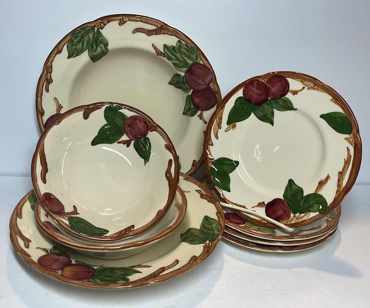 Photo 1 of VINTAGE FRANCISCAN EARTHWARE APPLE COLLECTION - 2 SOUP BOWLS -2 DESSERT BOWLS - 4 SALAD PLATES - MORE OF THIS COLLECTION IN AUCTION