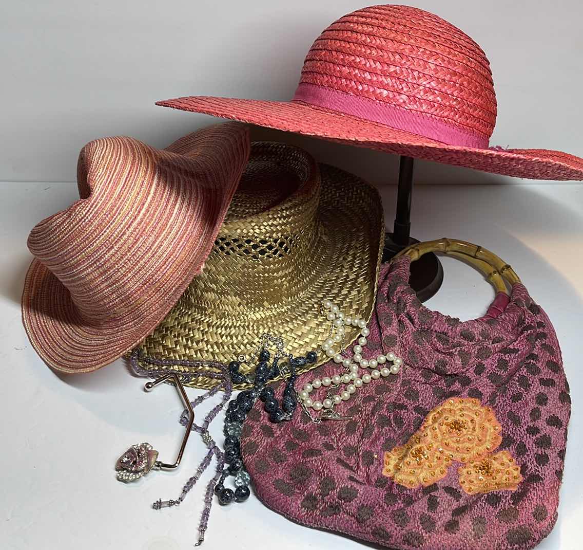 Photo 1 of FUN IN THE SUN VINTAGE HATS & HAND BAG