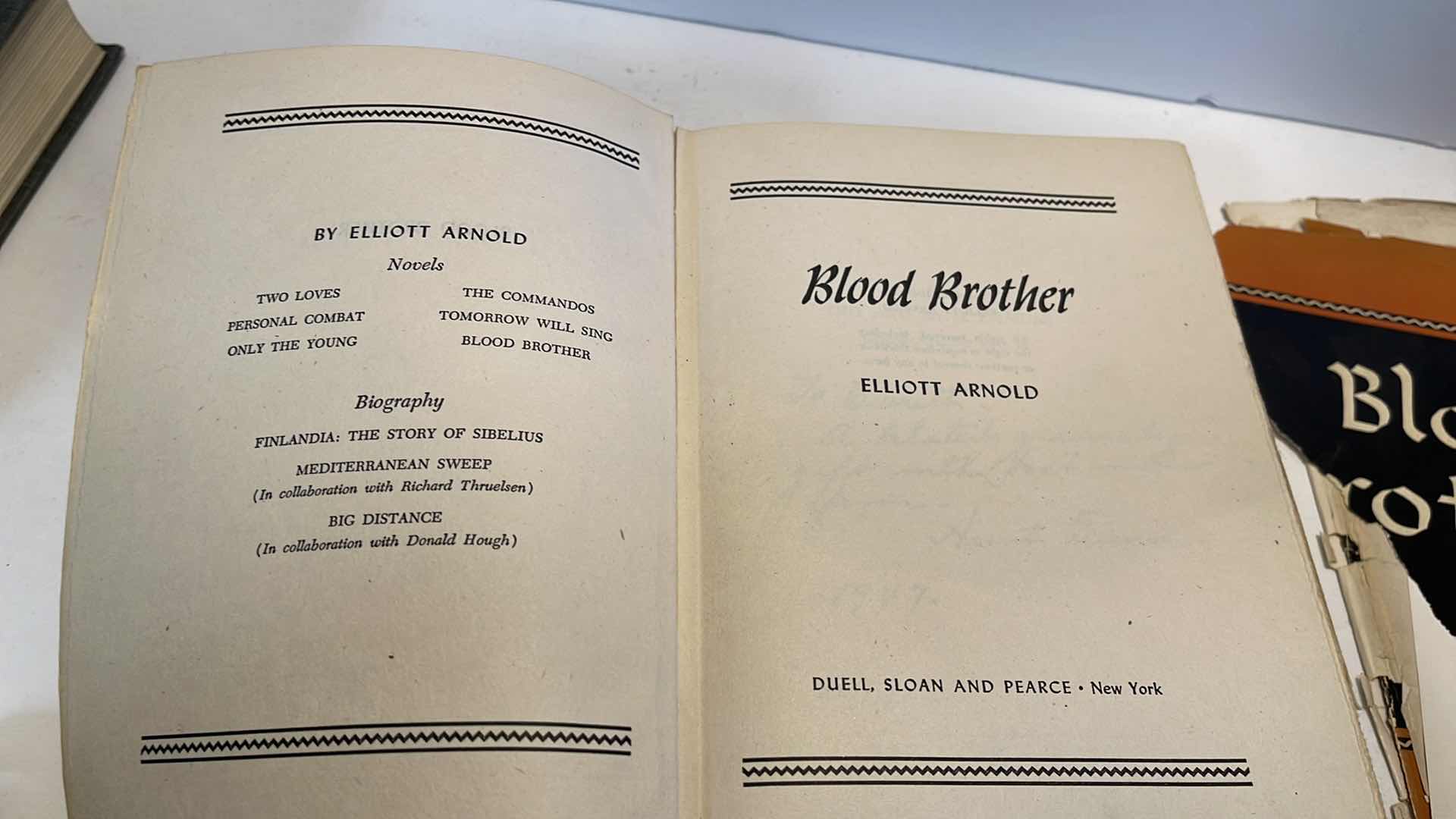 Photo 3 of VINTAGE "BLOOD BROTHER" BY ELLIOT ARNOLD BOOK
