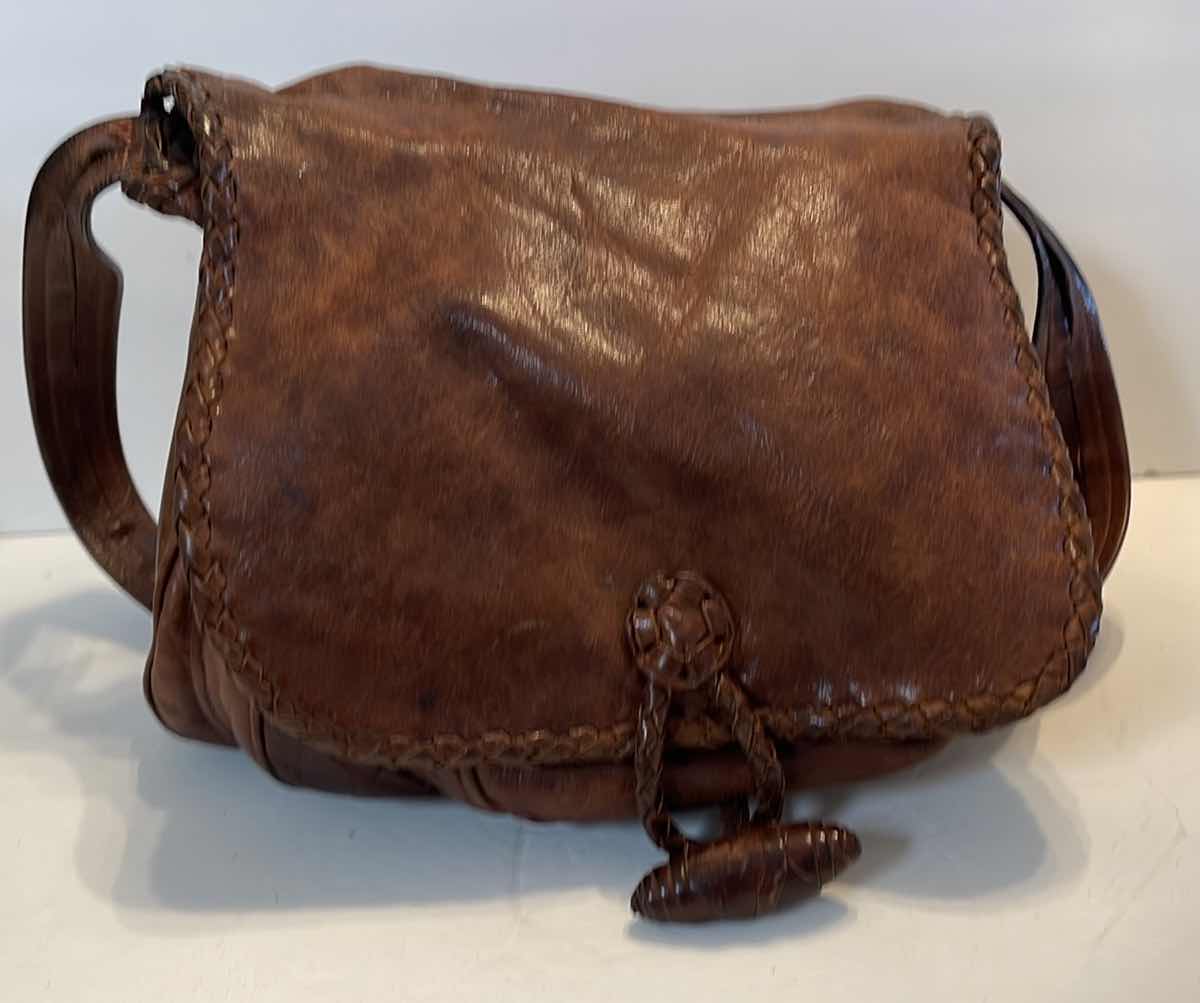 Photo 1 of BROWN LEATHER HANDBAG