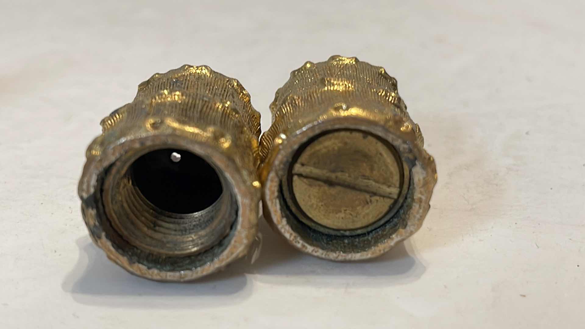 Photo 5 of 2 SETS - GOLD SALT & PEPPER SHAKERS 