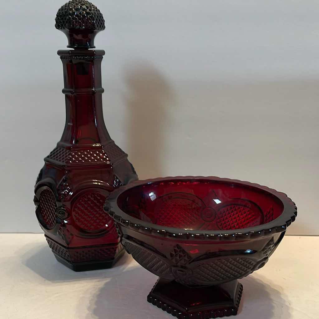 Photo 1 of 2- AVON RUBY RED GLASS COLLECTIBLE'S