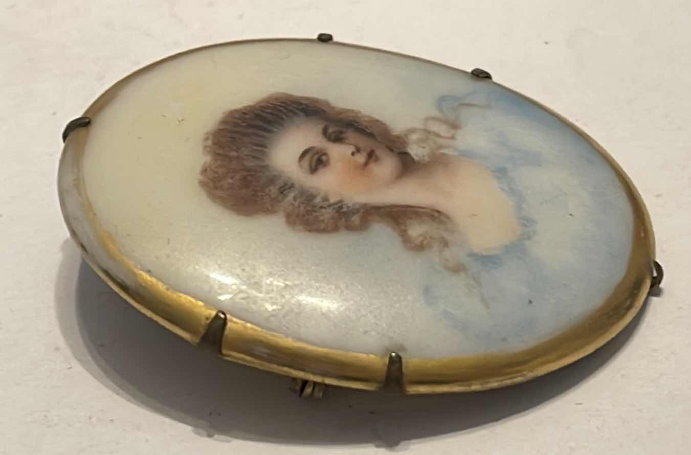 Photo 3 of ANTIQUE VICTORIAN LADY PIN