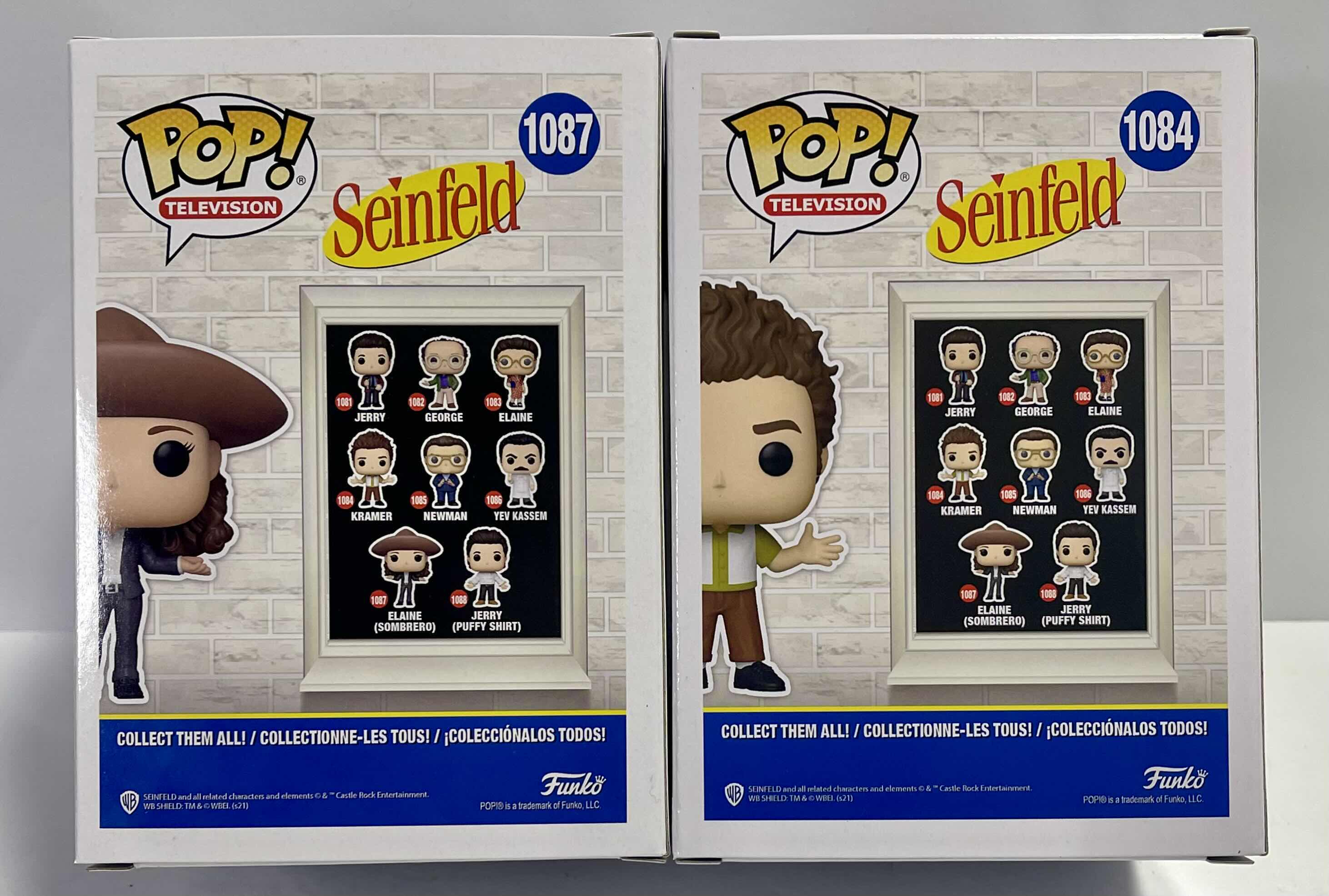 Photo 2 of NIB FUNKO POP TELEVISION SERIES SEINFELD “ELAINE (SOMBRERO & KRAMER”- TOTAL RETAIL $27.00