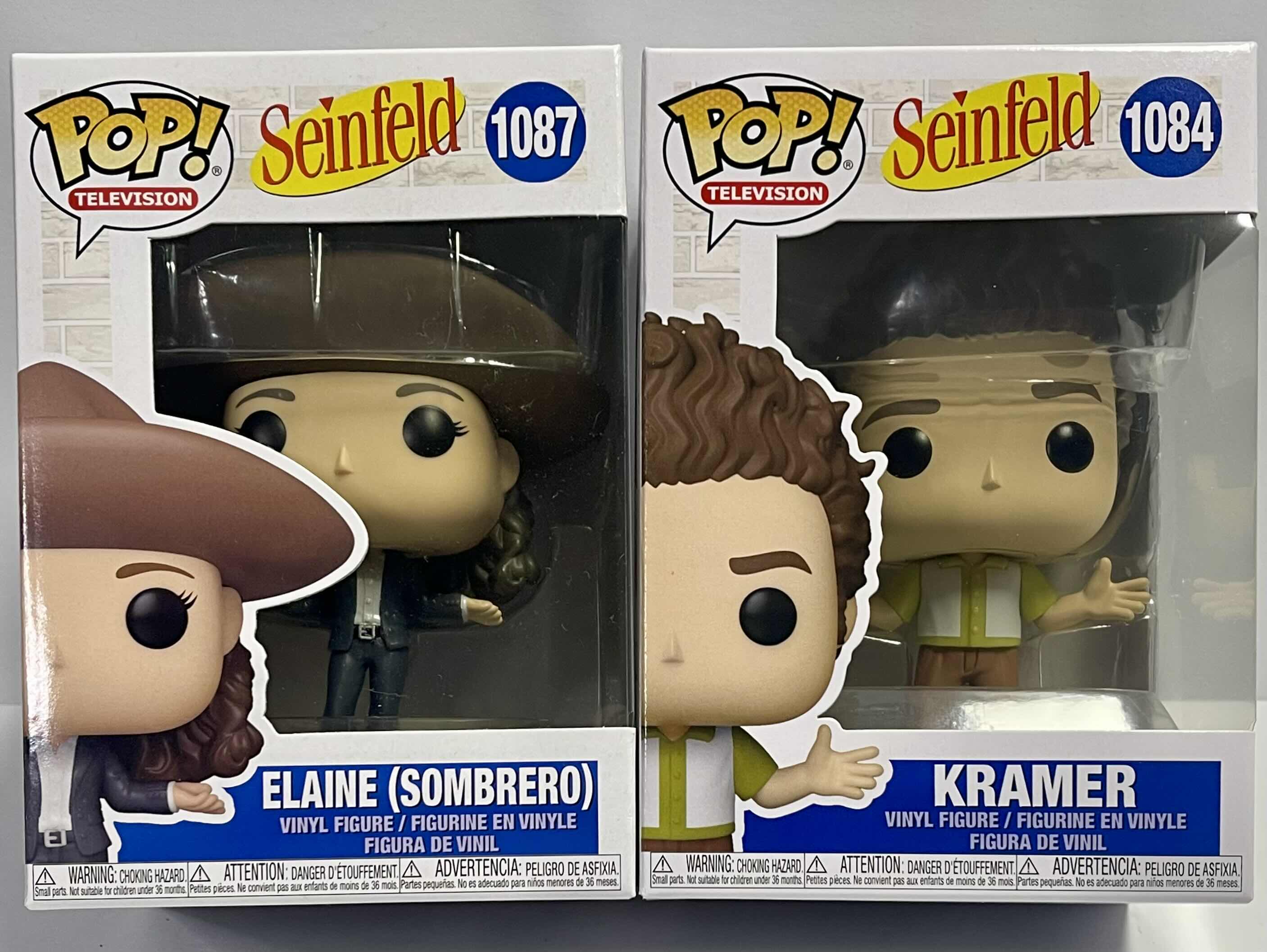 Photo 1 of NIB FUNKO POP TELEVISION SERIES SEINFELD “ELAINE (SOMBRERO & KRAMER”- TOTAL RETAIL $27.00