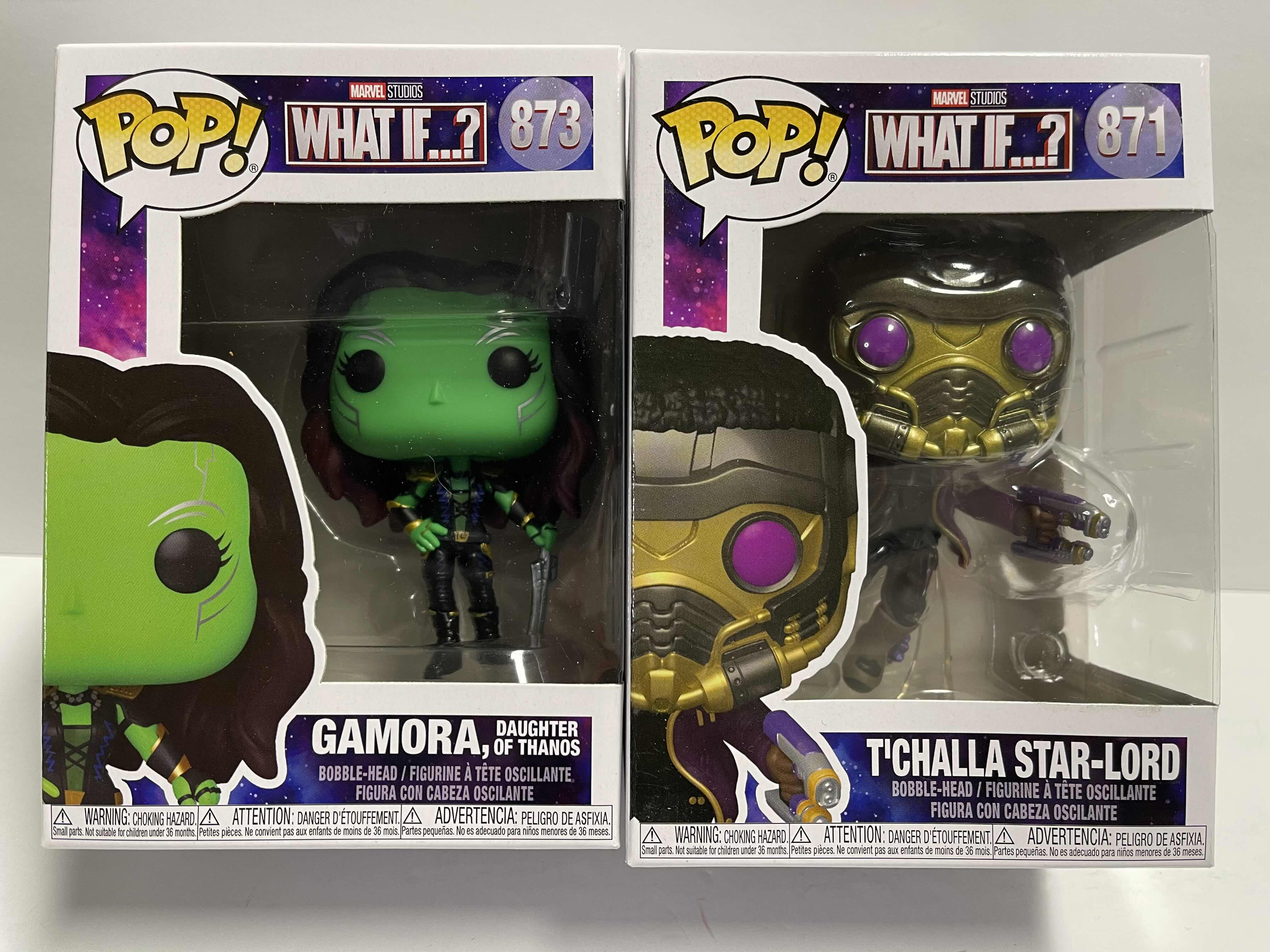 Photo 1 of NIB FUNKO POP! MARVEL SERIES WHAT IF …? “ GAMORA & T’CHALLA STAR-LORD - TOTAL RETAIL PRICE $ 33.00