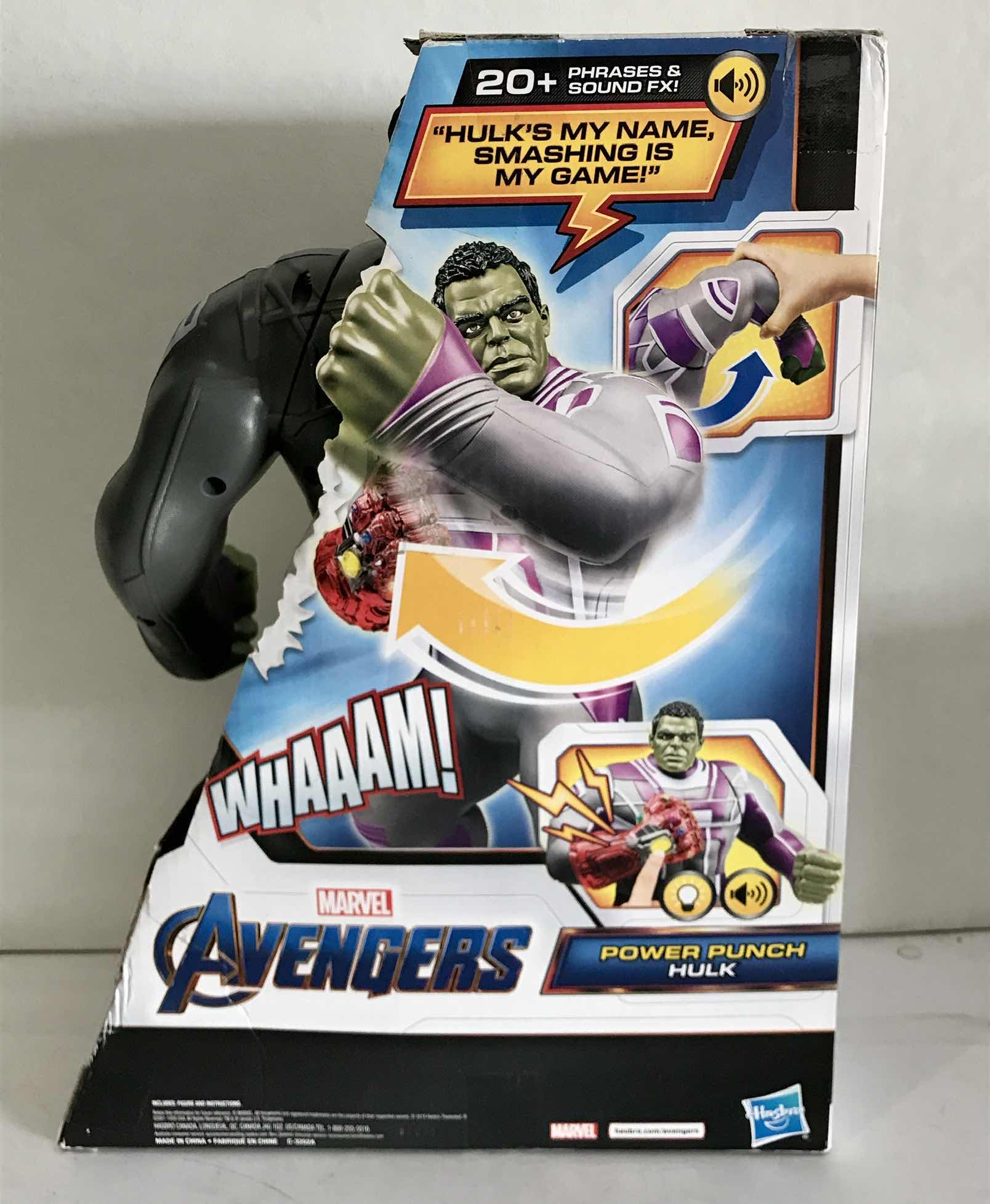 Photo 2 of NIB MARVEL AVENGERS POWER PUNCH HULK - RETAIL PRICE $35.0”