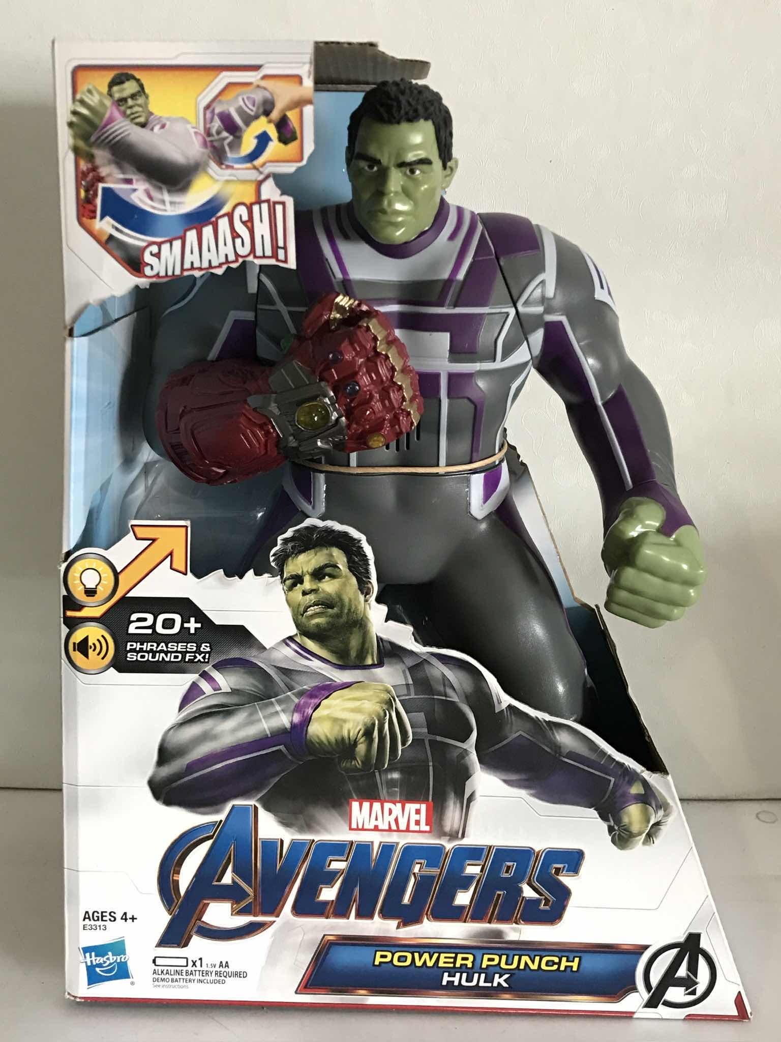 Photo 1 of NIB MARVEL AVENGERS POWER PUNCH HULK - RETAIL PRICE $35.0”