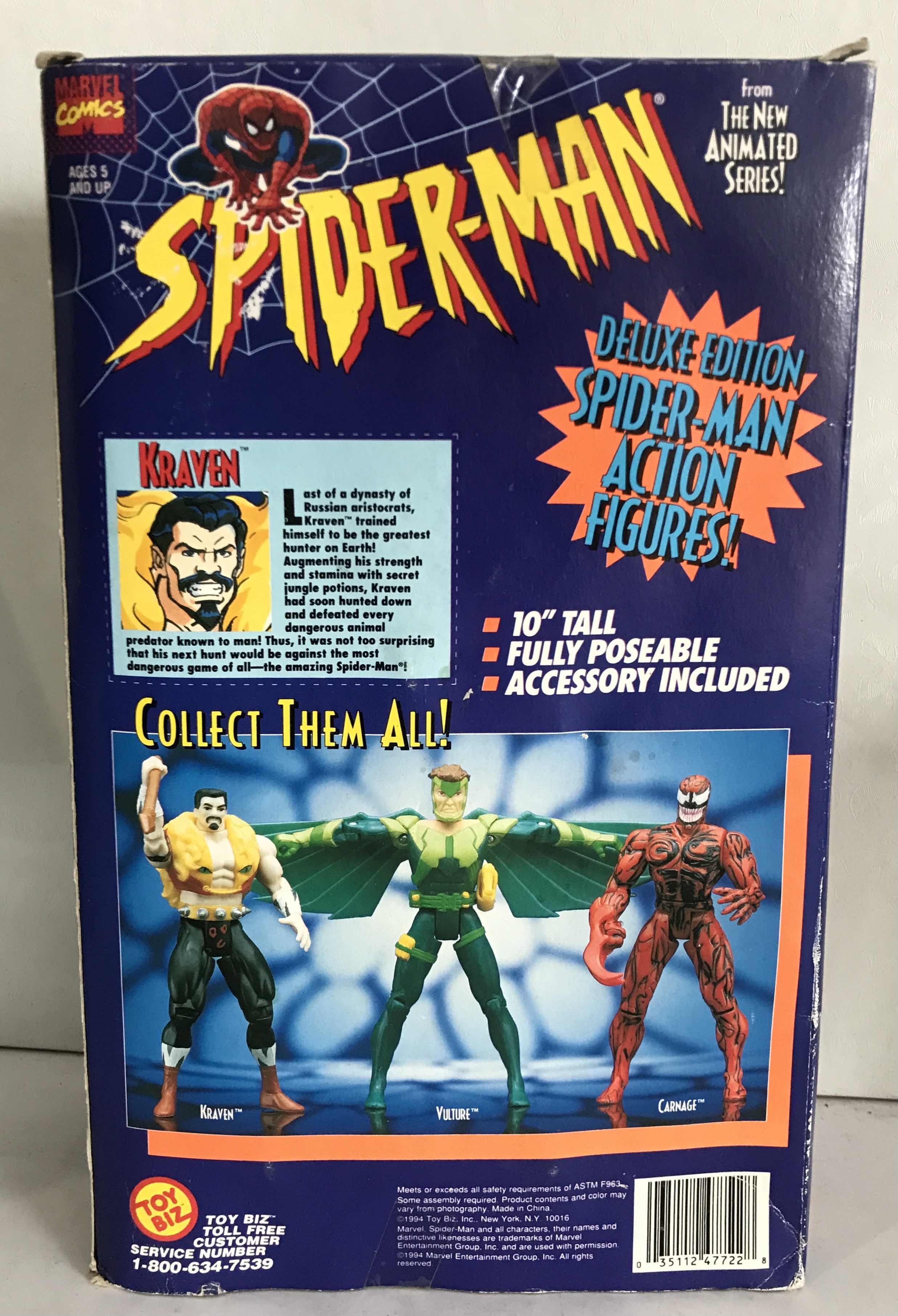 Photo 2 of NIB SPIDER MAN THE NEW ANIMATED SERIES DELUXE EDITION  “ KRAVEN” - RETAIL PRICE $49.00