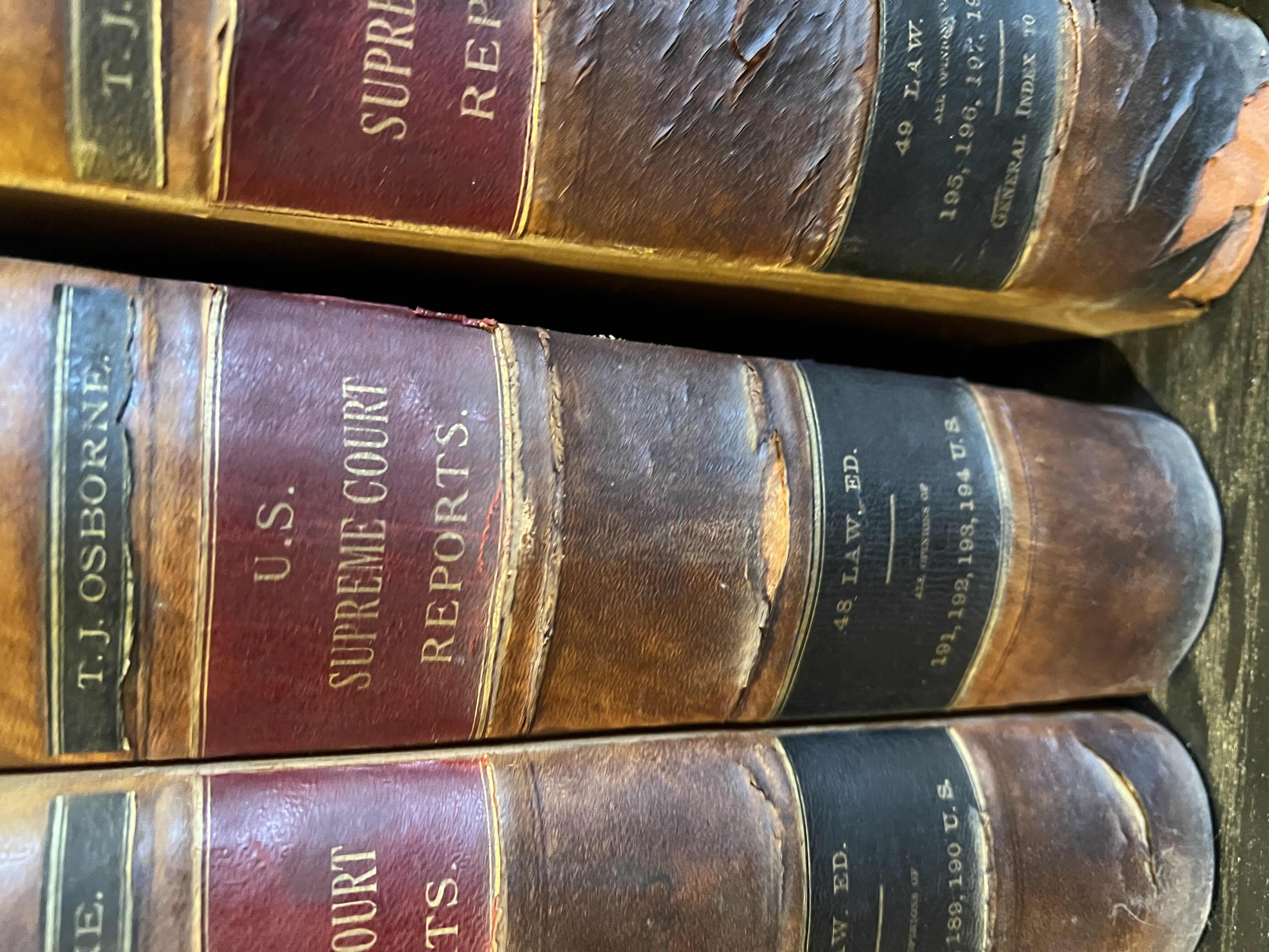 Photo 1 of 7-RARE ANTIQUE "SUPREME COURT REPORTS" PUBLISHED 1896, VOLUMES 36-42 ONLY (ADDITIONAL VOLUMES SOLD SEPARATELY)