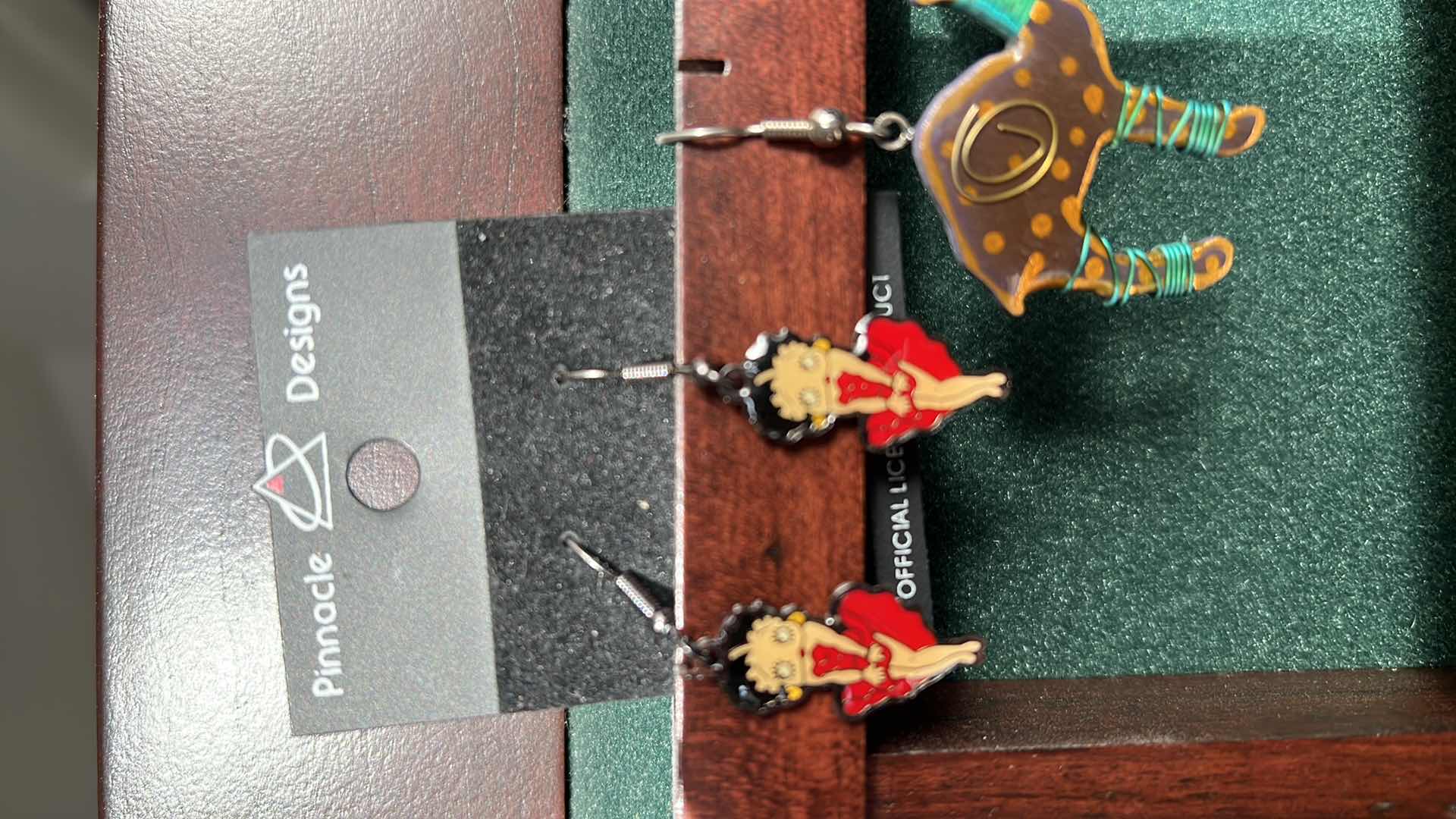 Photo 2 of 5 PAIRS OF NOVELTY EARRINGS. ANIMALS AND CHARACTERS.