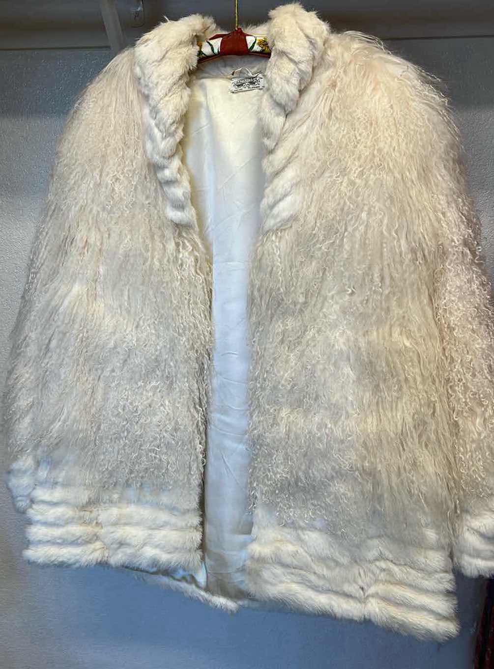 Photo 1 of WHITE FOX AND RABBIT MID LENGTH FUR COAT. WITH CERT OF AUTHENTICITY