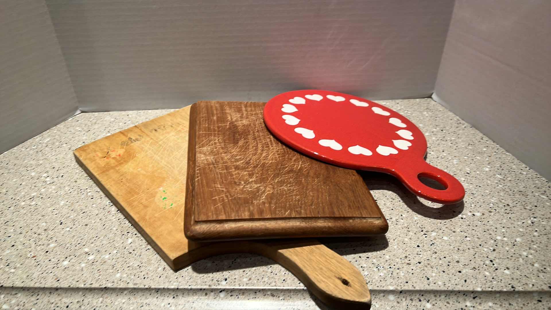 Photo 1 of 3-CUTTING BOARDS. SMALL TO MEDIUM.